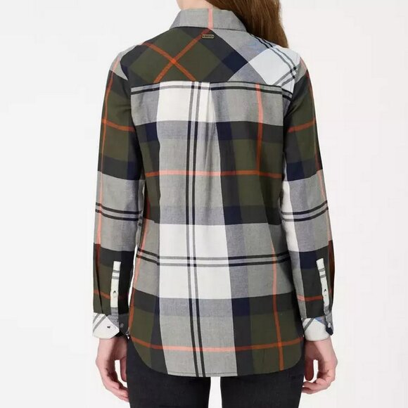 Barbour Moorland Check Tartan Relaxed Cotton Long Sleeve Button Down Shirt - Picture 2 of 13